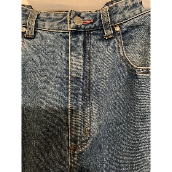 Vintage Sam & Libby 90's Denim Maxi Slit A Line Skirt Size 5/6 Modest Hong Kong - Picture 7 of 16